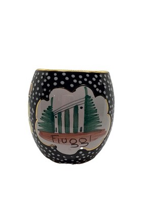 Vintage Porcelain Fima Deruta Mug Hand Painted