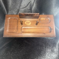 Vintage American Walnut Made In The Usa Desk Organizer