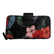 Vera Bradley Wallet Clutch Havana Rose Wristlet Credit Card Zip Pocket No Strap