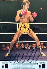 RENÉ WELLER handsignierte Portas Autogrammkarte Boxen 80er