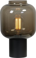 Tischlampe Rauchglas Metall 31 Cm Hoch Ø 20 Cm Klein E27 Tischleuchte Wohnzimmer