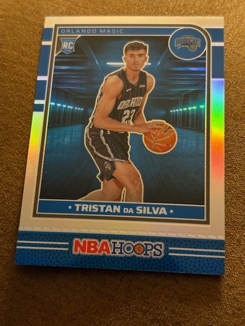 2024-25 Panini NBA Hoops 248 RC Tristan Da Silva Silver Prizms Premium