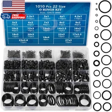 ZDBB 1010 Pcs Rubber O Rings Kit 22 Size Universal O-Ring Assortment Set for
