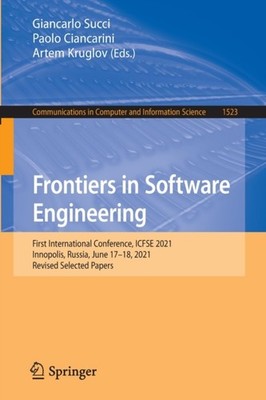FRONTIERS IN SOFTWARE ENGINEERING : FIRS by SUCCI, GIANCARLO Paperback Self Help