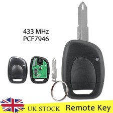 1 Button 433MHz Remote Key Fob For Renault MK2 Clio Megane Kangoo Master Twingo