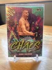 2024 Topps Finest UFC Sergei Pavlovich Chaos Aqua Glitter Refractor