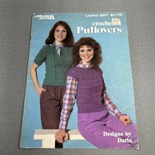 Leisure Arts Leaflet 257 Crocheted Pullover Sweaters 1983