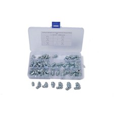 80 en 1 kit d'assortiment de raccord de graisse de remplacement (argent)