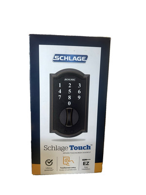 Schlage Touch Aged Bronze Camelot Deadbolt - (BE375VCAM716). NIB. FAST SHIPPING