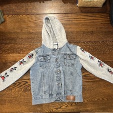 Vintage Mickey Mouse American Classic Jean Jacket Embroidered Original Disney
