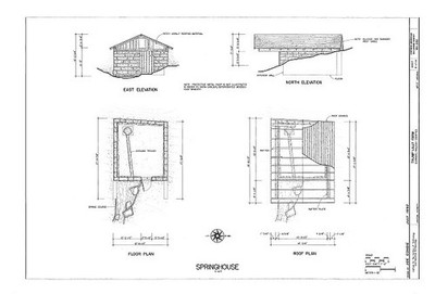 Photo:Hinton WV 1930s Trump-Lilly Farm Springhouse Architectural Drawing