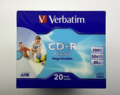 36 CD -R Rohlinge Verbatim Printable - 700 MB - 52 x - 80 min. Slimline Case