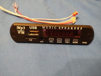  MP3 WMA WAV Decoder Board Car Audio FM Radio Stereo Module 747D
