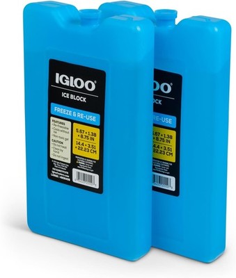 Igloo Maxcold Ice Block Reusable Freezer Pack Non-Toxic Gel Cooler Ice Substi
