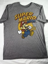 Super Mario Bros. Since '85 Nintendo Gray T-Shirt Men's Size Large