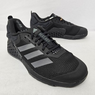 with box Adidas Mens Dropset 3 Training Shoes IG3861 Core Black Grey Fou G2U