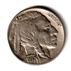 1937 VF  Buffalo nickel