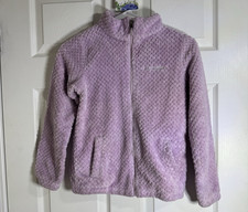 Columbia Fire Side Lavender Sherpa Full Zip Jacket Youth Size Medium 10/12