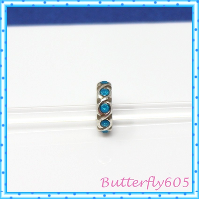 Brighton Infinity Blue Crystal Thin Spacer Bead NWOT | eBay