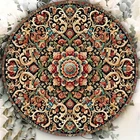 Vintage Persian-Style 8x8Inch Round Aluminum Wall Art Tin Metal Signs Home Décor