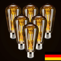 E27 Led GlüHbirne Edison Filament 4W Retro Leuchtmittel Bulbs Warmweiss 6 Stk