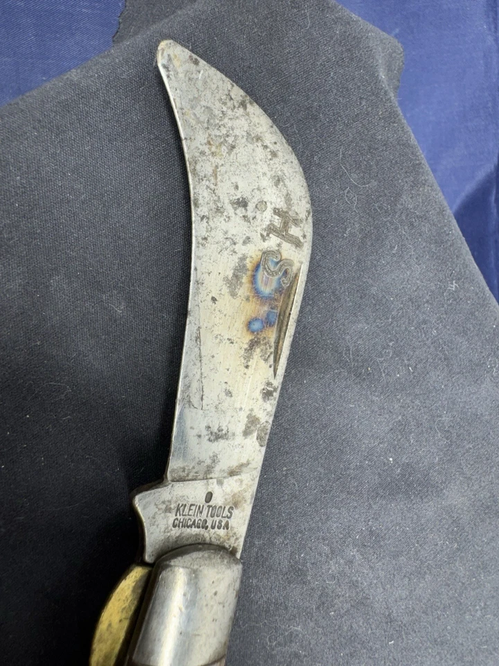 Faca de bolso dobrável M Klein & Sons Hawkbill Chicago EUA, - Imagem 3 de 4