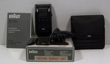 Braun 2005 Corded Electric Shaver Case & Manual Germany For Parts or Repair
