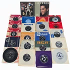 Vintage 7" Vinyl Records Job Lot + Storage Case Elvis Rockabilly Stray Cats RCA