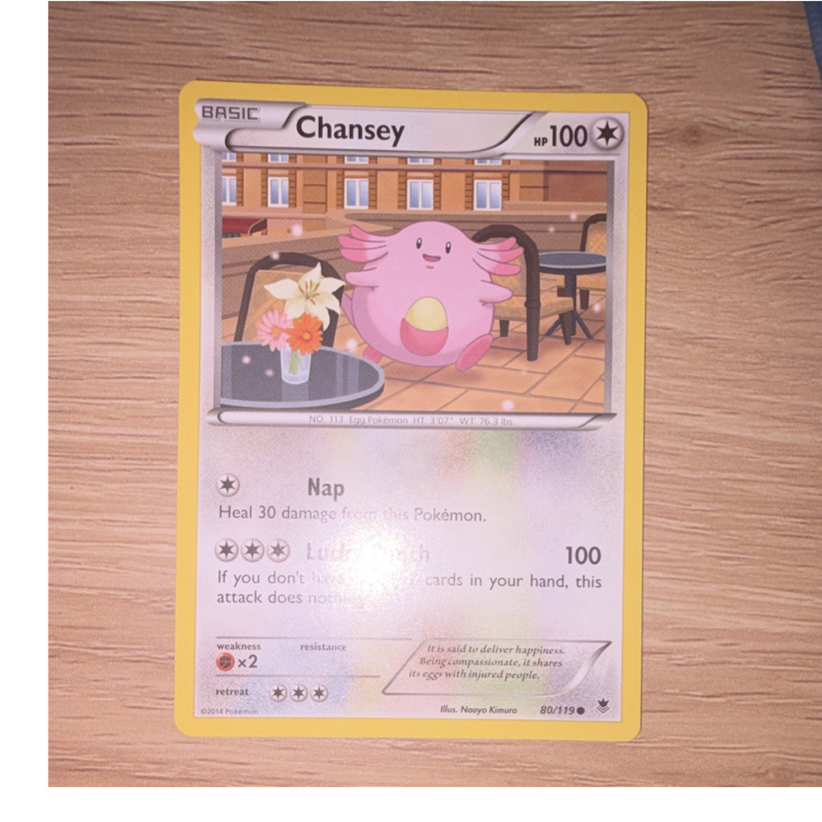 Pokémon TCG Chansey 80/119 XY Phantom Forces Regular Rare HP100