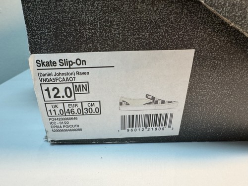 Vans Skate Slip-On Daniel Johnston No Comply Collab Men’s Sz 12 NWB Rare HTF - Picture 6 of 7