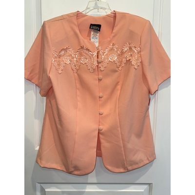 #ad Vintage NWT Whirlaway Frocks Peach Skirt Suit Set 2 Piece Womens Size 20WP $9.00