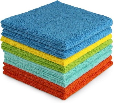 Mikrofaser Reinigungstuch fusselfrei waschbar 8er Pack 30x30cm Retro-Tri Color