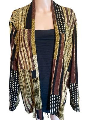 Drapers and Damons 2X  Kimono Cardigan  Open Front  Jersey