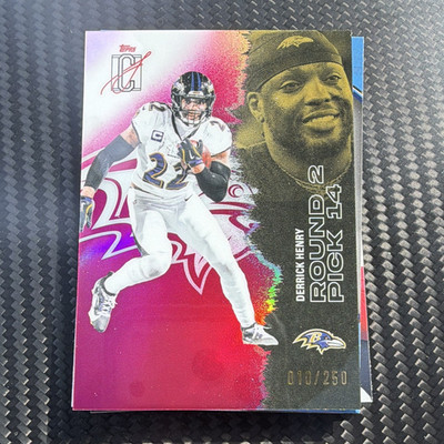 2025 Topps Composite Derrick Henry Round 2 Pick #14 Pink /250 Ravens #10/250