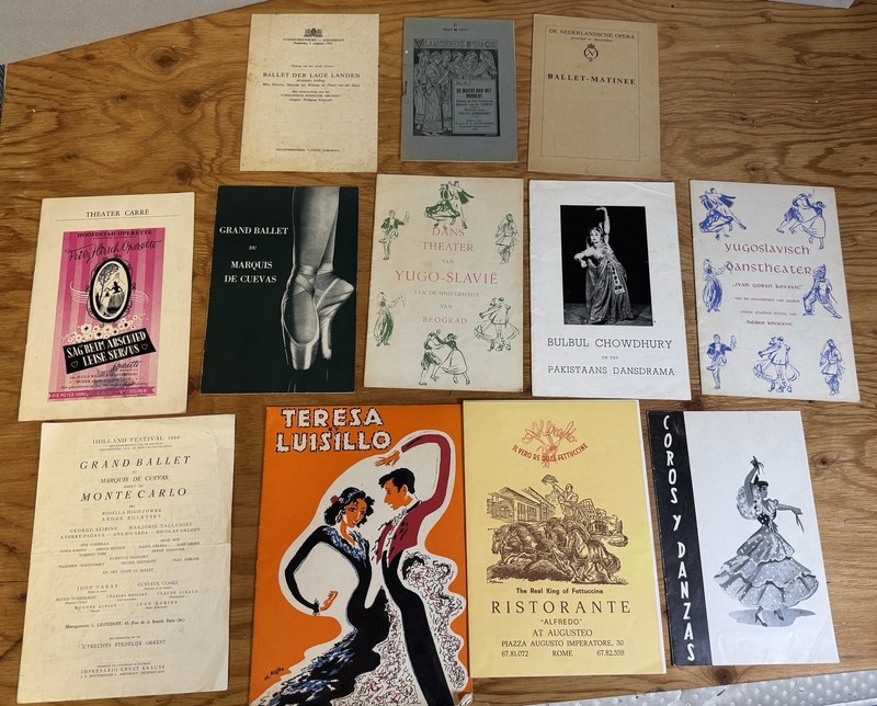 Set Of 12 Vintage 1950’s Ballet Souvenir Programs in Amsterdam, Europe