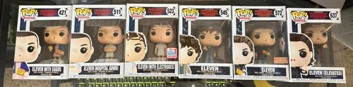 Stranger Things: Eleven Funko Pop Lot (6 pops / 421, 511, 523, 545, 572, 637)