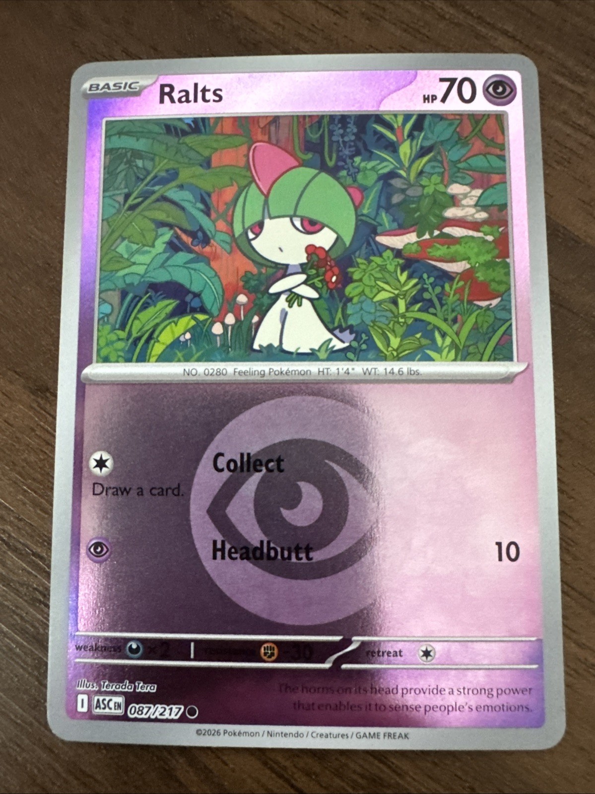 Pokemon Ralts 087/217 Me: Ascended Heroes Energy Symbol Reverse Holo