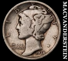 1938-S Mercury Dime- Silver- Scarce Better Date- No Reserve #K2856