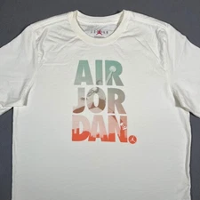 Nike Air Jordan Jumpman Logo T-Shirt Tee White Mens Medium DC9354-100