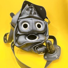 PU Leather Head Harness Hood Mask Bondage BDSM Headgear Blindfold With Mouth Gag