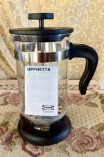 New IKEA UPPHETTA French Press Coffee Tea Maker Stainless Steel Glass 34 OZ