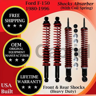 Gabriel OEM Front & Rear Shock W/ Coil For 1980-1996 Ford F150 HD Lifetime Warr.