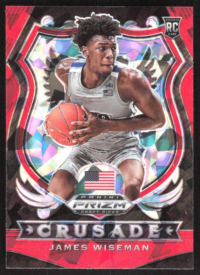 470I 2020 Panini Prizm Draft Picks Collegiate #82 James Wiseman Red Ice