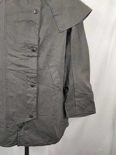 RARO Barbour Backhouse nero C42/107 cm Riding Black Wax Jacket Size Large - Foto 3 di 8