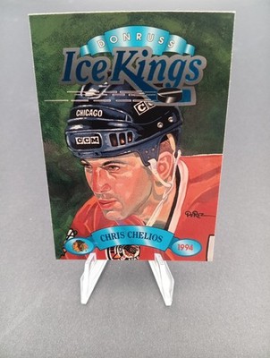 1993-94 Donruss Ice Kings Chris Chelios Insert Card #5 Chicago Blackhawks SC070