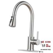 Brushed Nickel Kitchen Faucet with Pull Down Sprayer A: Brushed Nickel Classic