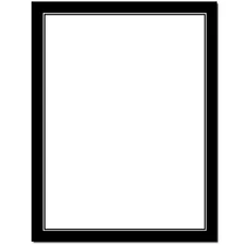 Basic Border Letterhead Laser & Inkjet Printer Paper - Brights Black 100 Pack