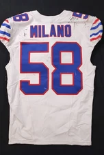 PHOTO MATCHED 2025 MATT MILANO BUFFALO BILLS GAME WORN THROWBACK JERSEY TEAM COA