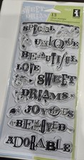 Inkadinkado Clear Rubber stamps Scrapbook Sentiments 13 pieces NEW 98625
