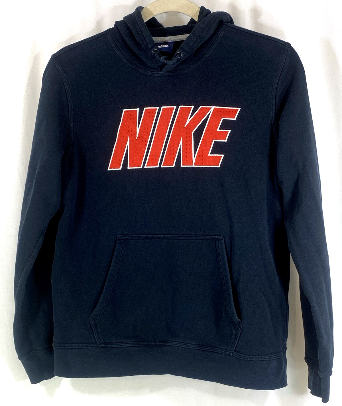 Nike Sweatshirt Hoodie Hooded Pullover Mens Large Black Nike Red 576978